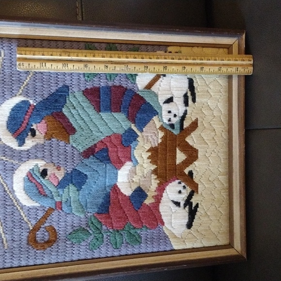 Framed Needlework Of The Holy Family - Picture 6 of 6